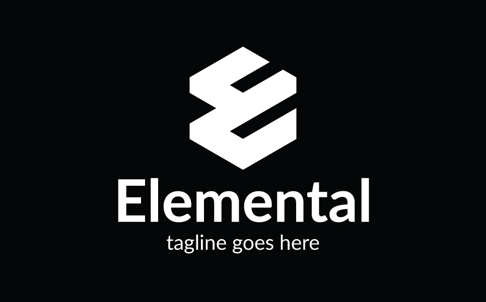 Download Шаблон логотипа "Letter E Logo Template" / Letter E Logo Template - Шаблон логотипа на тему графика letter,e,logo,template,business,digital,blue,cube