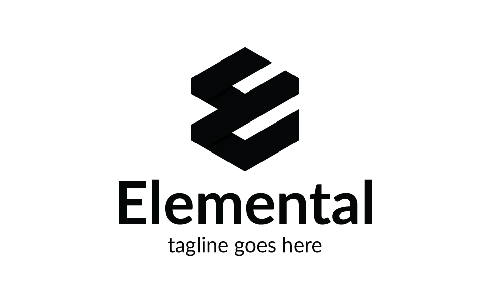 Download Шаблон логотипа "Letter E Logo Template" / Letter E Logo Template - Шаблон логотипа на тему графика letter,e,logo,template,business,digital,blue,cube