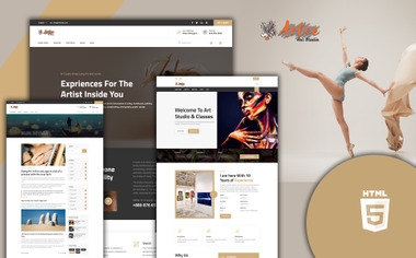 Artee Art studio HTML5 Website Template #207750