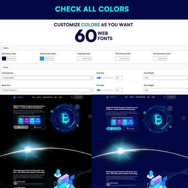Cryptoce - Cryptocurrency & Bitcoin WordPress Theme #247525