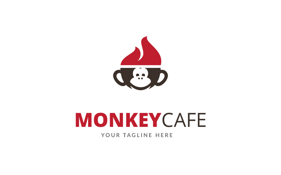 monkey cafe logo template 68443