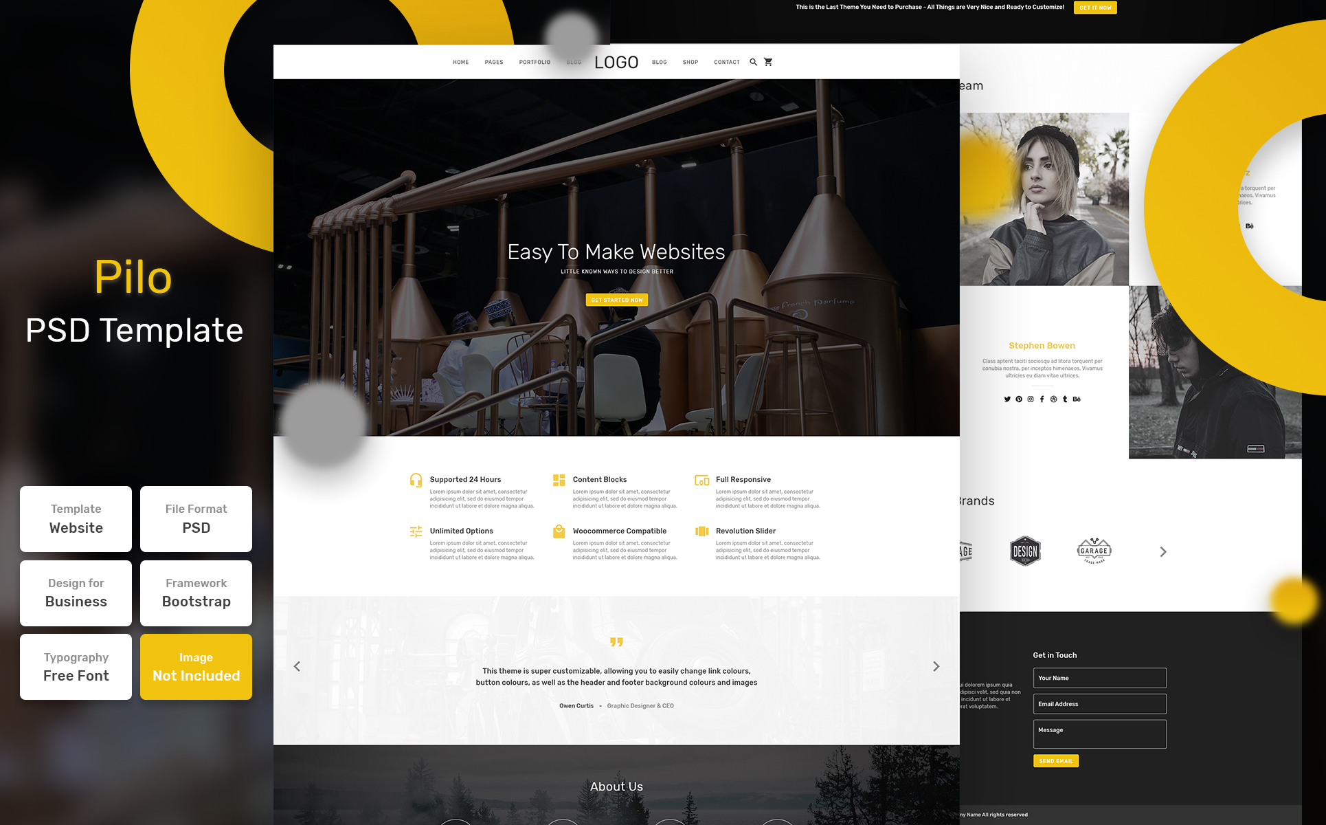 Download PSD шаблон "Pilo - Agency Material PSD Template" / Pilo - Agency Material PSD Template - PSD шаблон на тему графика mockup,business,template,marketing,web,digital,isometric,corporate,flat,email,digital marketing,seo,online,blog,services,responsive,site,navigation,interface,theme