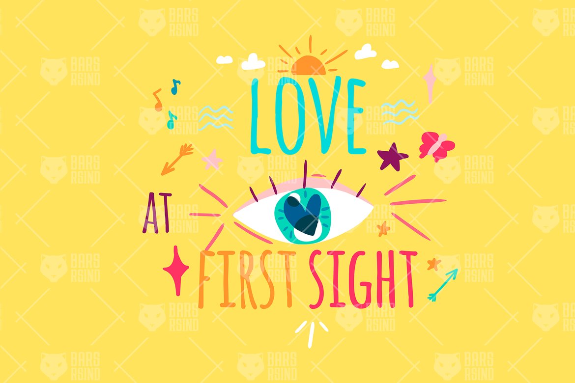 Download Фирменный стиль "Love At First Sight - Corporate Identity Template" / Love At First Sight - Corporate Identity Template - Фирменный стиль на тему графика wedding,calligraphy,lettering,typography,illustration,poster,design,cute,quote,greeting card,romantic,stylish,valentines,decorative,heart,vector,love,text,clipart,sun,flyer,holiday,pink,color