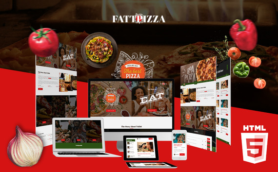 Fattpizza | Pizza and Dinner HTML5 Website Template #104001