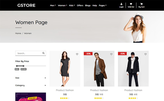 GSTORE Multipurpose Website - Online Store HTML Template Website ...