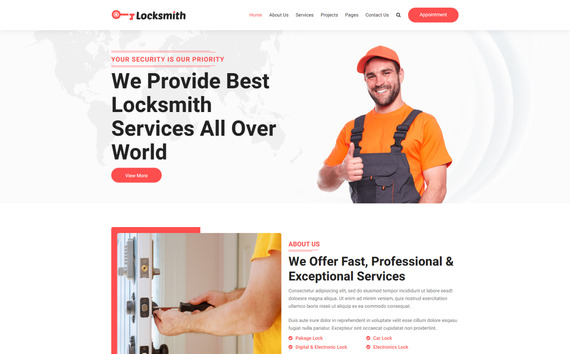 Locksmith HTML Responsive Website Template #260705