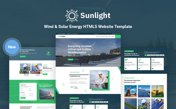 Sunlight - Wind and Solar Energy HTML5 Responsive Website Template #185167