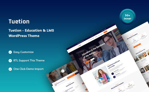 Tuetion - Education and LMS WordPress Theme #239268