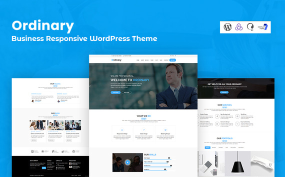 Ordinary - Business Responsive WordPress Theme #235686