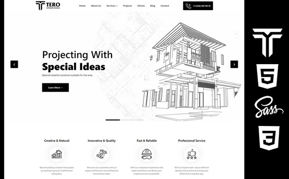 Tero - Interior Design Html5 Css3 Theme Website Template #239498