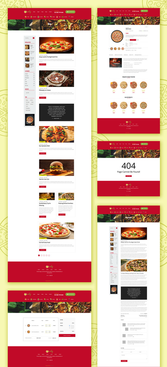 Varsity Pizza - Multipurpose eCommerce HTML Template #222056