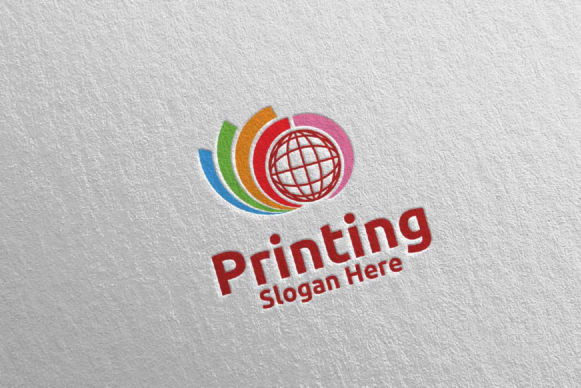 Download Шаблон логотипа "Global Printing Company Vector Design Concept Logo Template" / Global Printing Company Vector Design Concept Logo Template - Шаблон логотипа на тему графика logo,printing,media,printer,retail,scan,toner,album,book,journal,paint,advertising,copy,newspaper,paper,cmyk,color,colorful,magazine,global