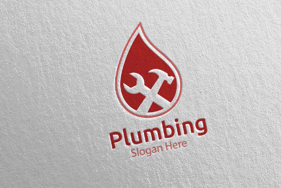 Download Шаблон логотипа "Plumbing with Water and Fix Home Concept 25 Logo Template" / Plumbing with Water and Fix Home Concept 25 Logo Template - Шаблон логотипа на тему графика plumb,plumbing,plumber,drop,fix,handyman,home,house,repair,sanitary,toilet,water,logo,tools,cleaning,pipe,repairman,solution,tool,gas