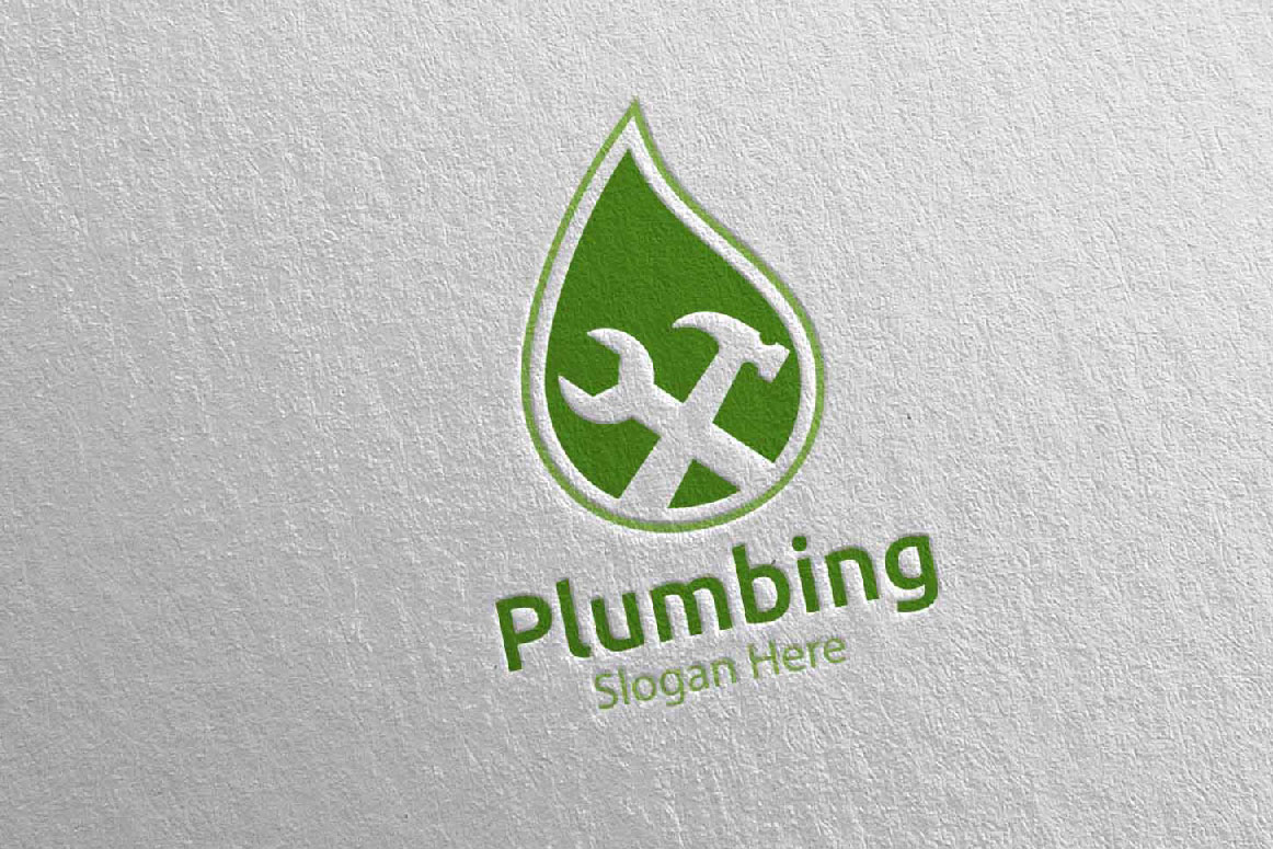 Download Шаблон логотипа "Plumbing with Water and Fix Home Concept 25 Logo Template" / Plumbing with Water and Fix Home Concept 25 Logo Template - Шаблон логотипа на тему графика plumb,plumbing,plumber,drop,fix,handyman,home,house,repair,sanitary,toilet,water,logo,tools,cleaning,pipe,repairman,solution,tool,gas