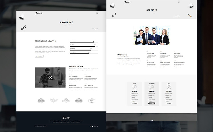 Smarto - Creative Portfolio Website Template #69070