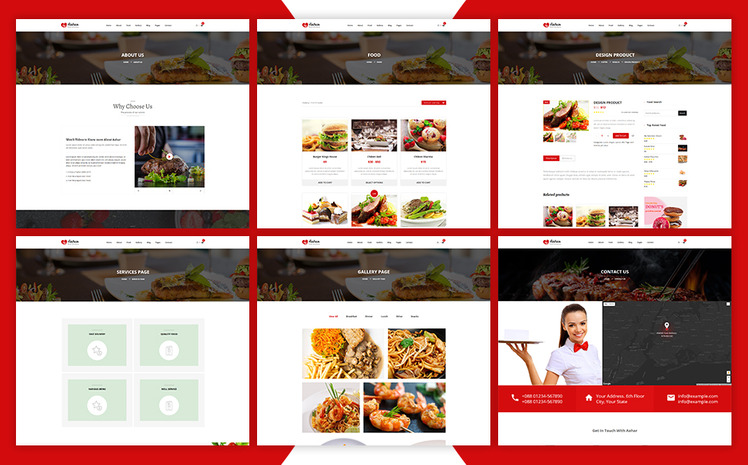 Aahar Restaurants eCommerce Shopify Theme #71064