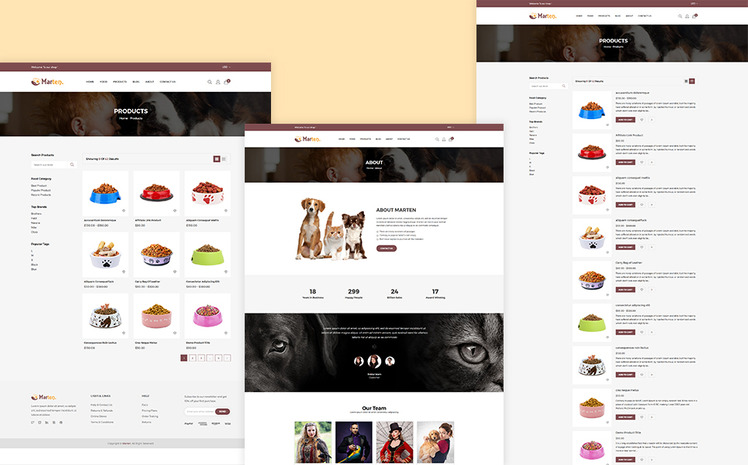 Marten Pet Food Shopify Theme #73829