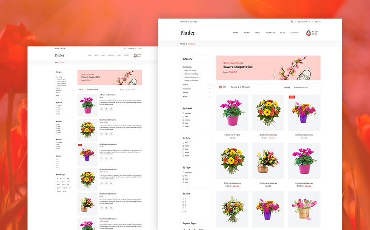 Phuler Flower Shop Shopify Theme #74005
