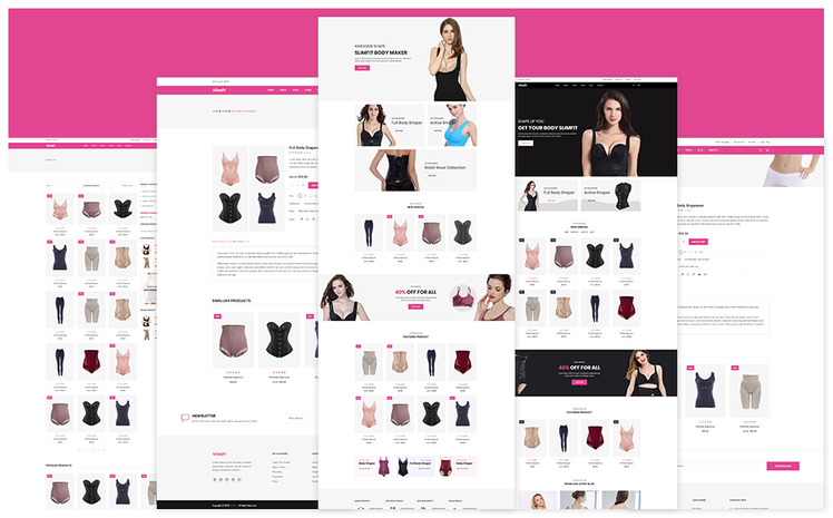 Slimfit Shapewear eCommerce Shopify Theme #74015