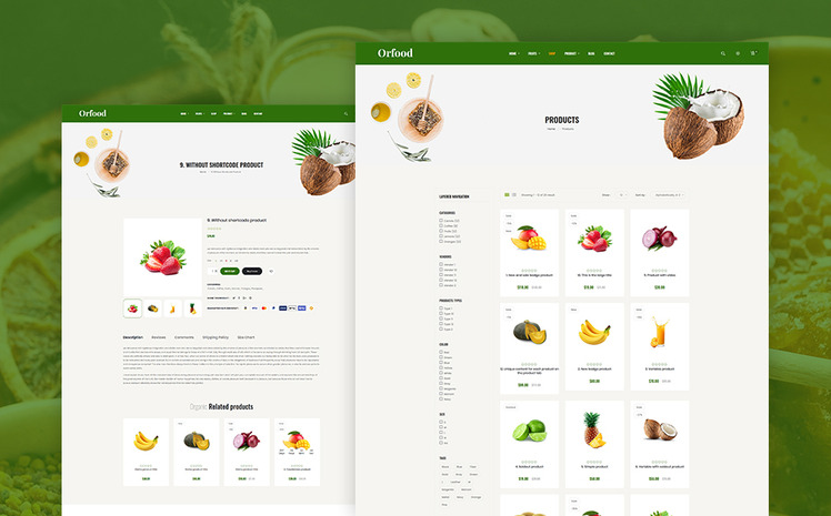 Orfood Organic Food Shopify Theme #81819