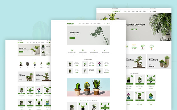 Terlant Nursery Flower Plant Shopify Theme #122888