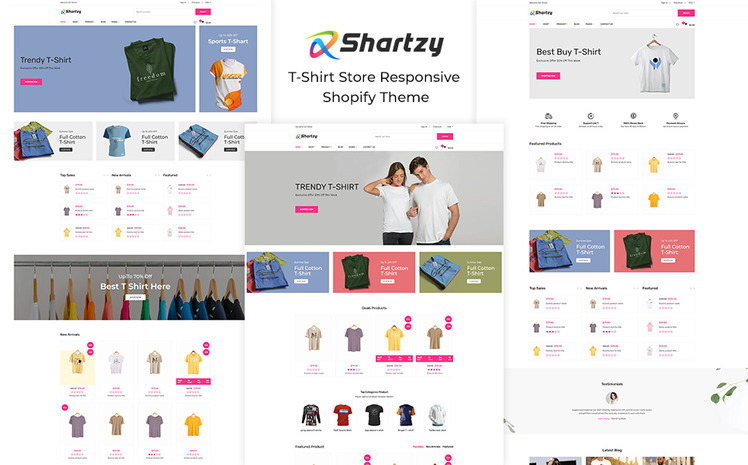 Shartzy T Shirt Store Responsive Shopify Theme #126725