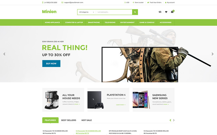 Minion Multi store Responsive Shopify Theme #86971