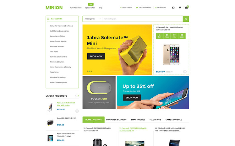 Minion Multi-store Responsive Shopify Theme #86971
