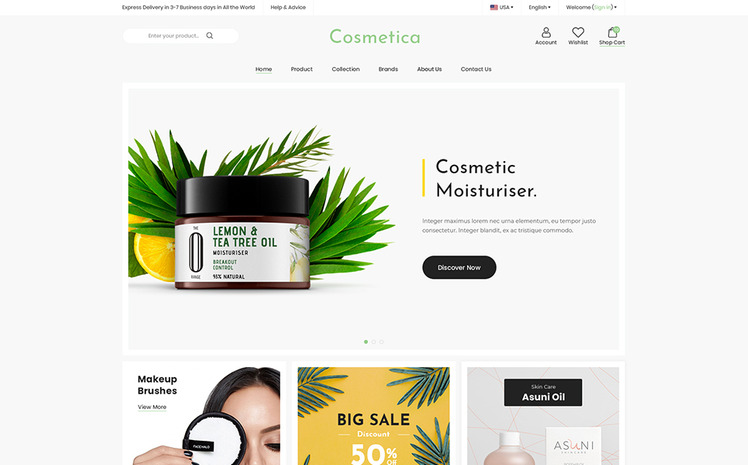 Cosmetica Beauty Cosmetics Shopify Theme #152640