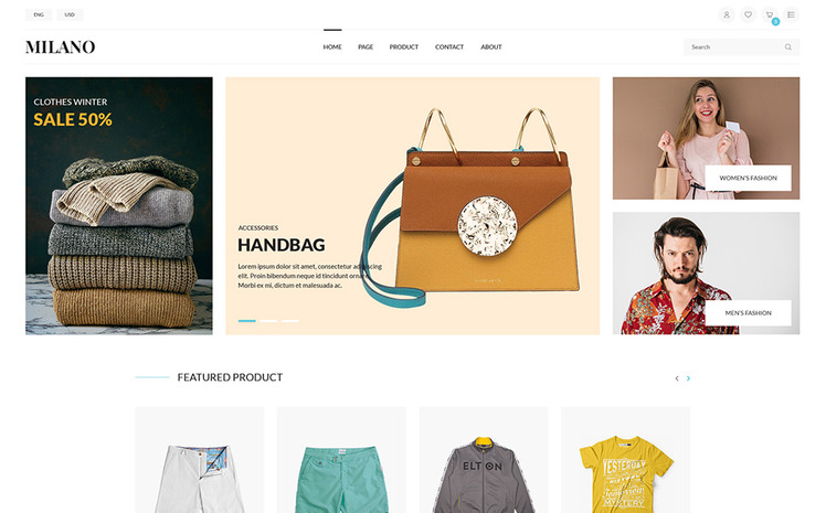 Milano Fashion Accessories Shopify Theme #156701