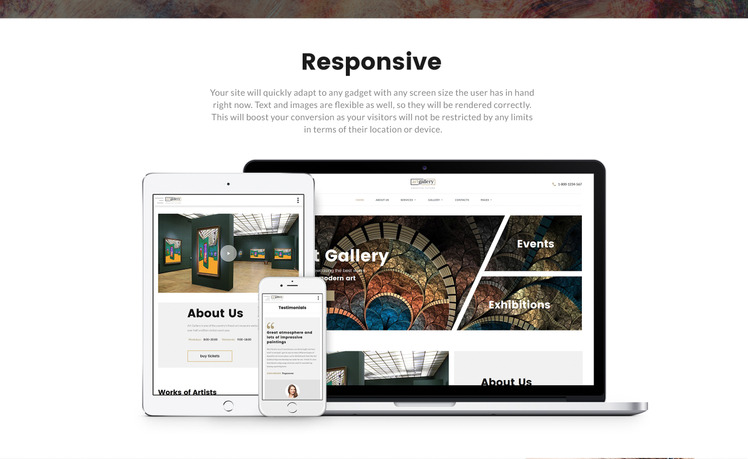 Art Gallery Multipage HTML5 Website Template #68655