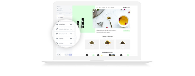 Tea Time Sophisticated Online Tea Store Shopify Theme #72041-5