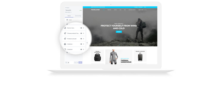 TravelLover Travel Equipment Store Shopify Theme #72048-5