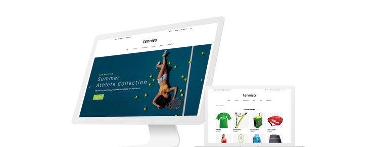 Tennisa Tennis Store Clean Shopify Theme #78586-1