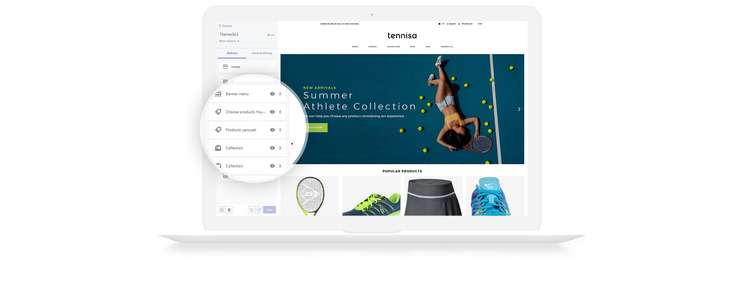 Tennisa Tennis Store Clean Shopify Theme #78586-5