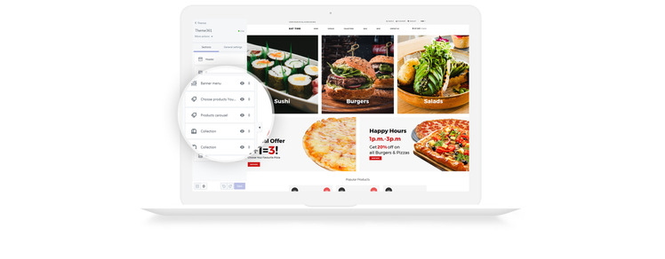 Eat time Food Store Clean Shopify Theme #79135-5