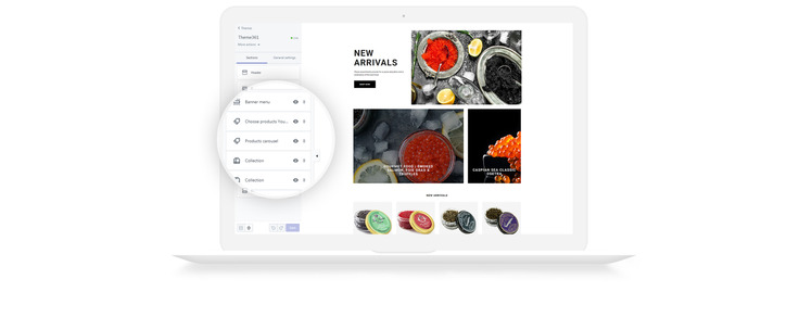Caviar Store Template Shopify Theme #90665-5