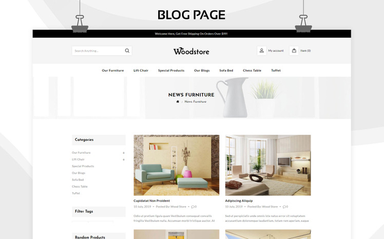 Wood Store The Multipurpose Responsive Shopify Theme #83565