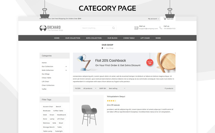 Orchard The Furniture Store Responsive Shopify Theme #84424