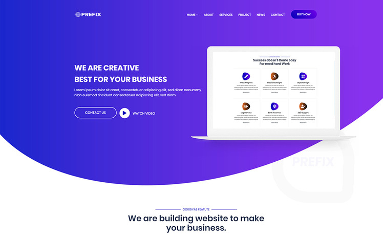 Prefix - Creative Responsive WordPress Theme #98744