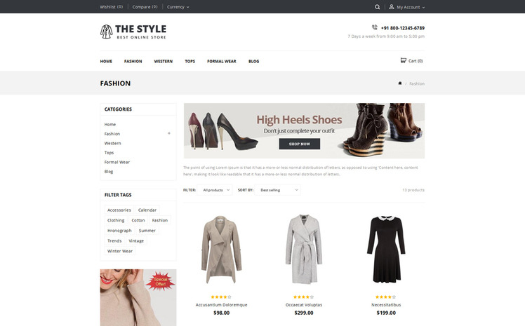 The Style Minimal Store Shopify Theme #82924