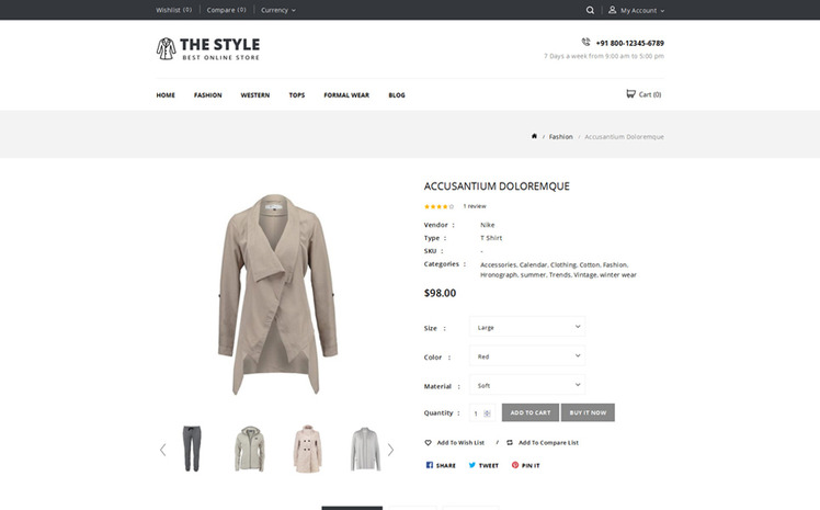 The Style Minimal Store Shopify Theme #82924