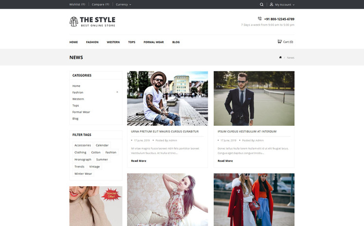 The Style Minimal Store Shopify Theme #82924