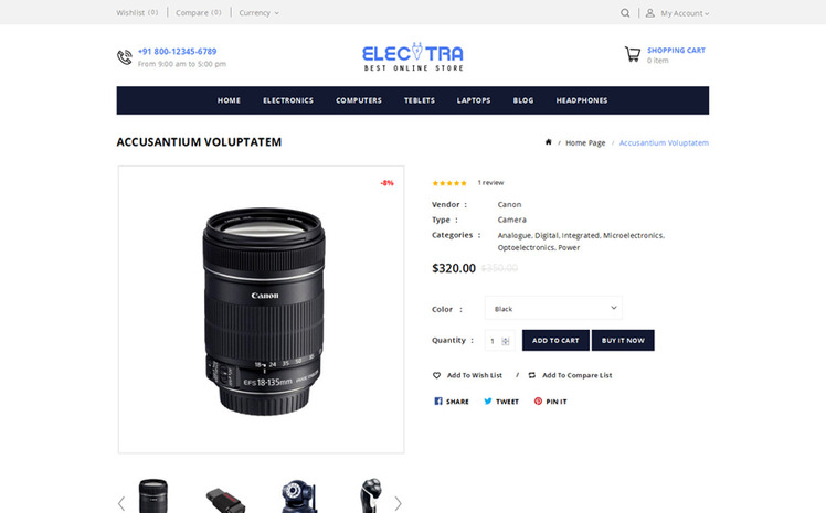 Electra Electronics Store Shopify Theme #83224