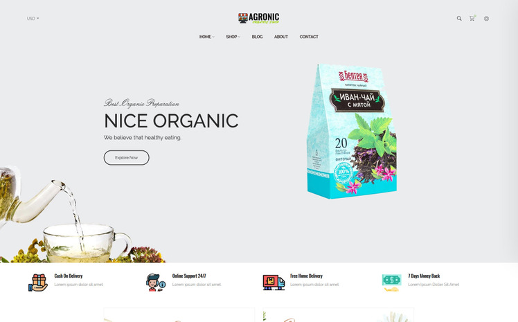 Agronic Organic Shop Shopify Theme #115716