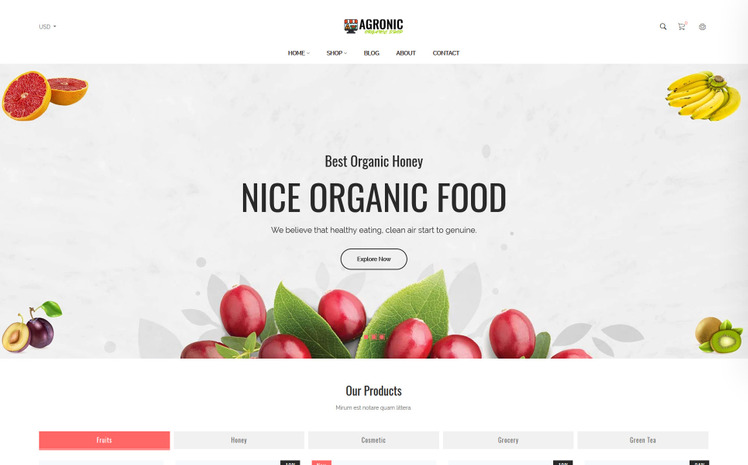 Agronic Organic Shop Shopify Theme #115716
