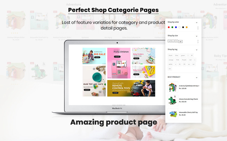 Hamas babys Baby toys eCommerce Shopify Theme #90996