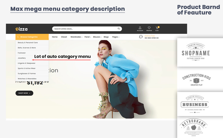 Dizza Women s Fashion Shopify Theme #91623