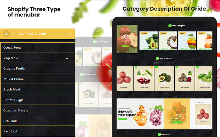 Food Steps The Organic Food Responsive Shopify Theme #93284