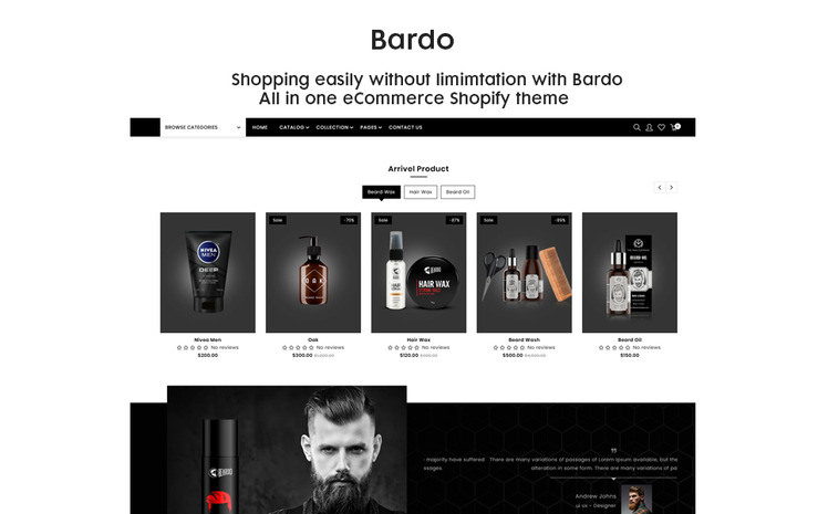 Bardo The Beardo Fashion Premium Shopify Theme #98580